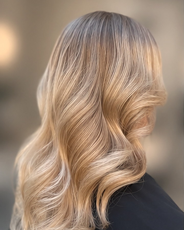 Champagneblond med hollywoodbølger